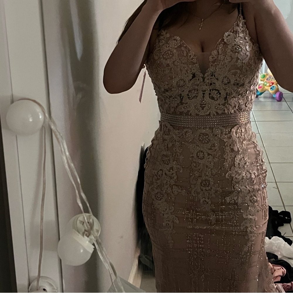 Light pink/rose gold formal dress